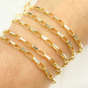 Gold Plated 925 Sterling Silver Flat Oval Link Chain